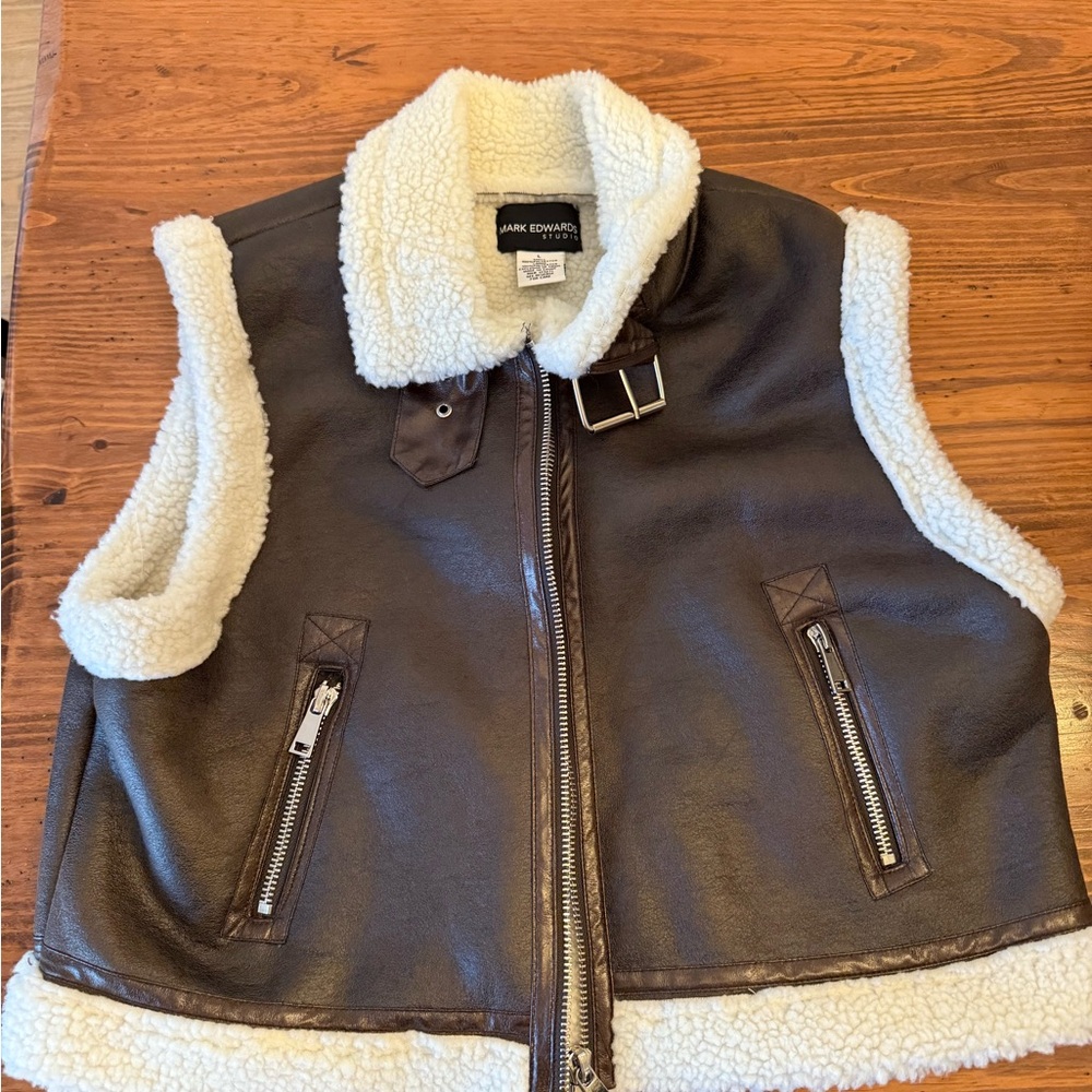 Brown Shearling Vest